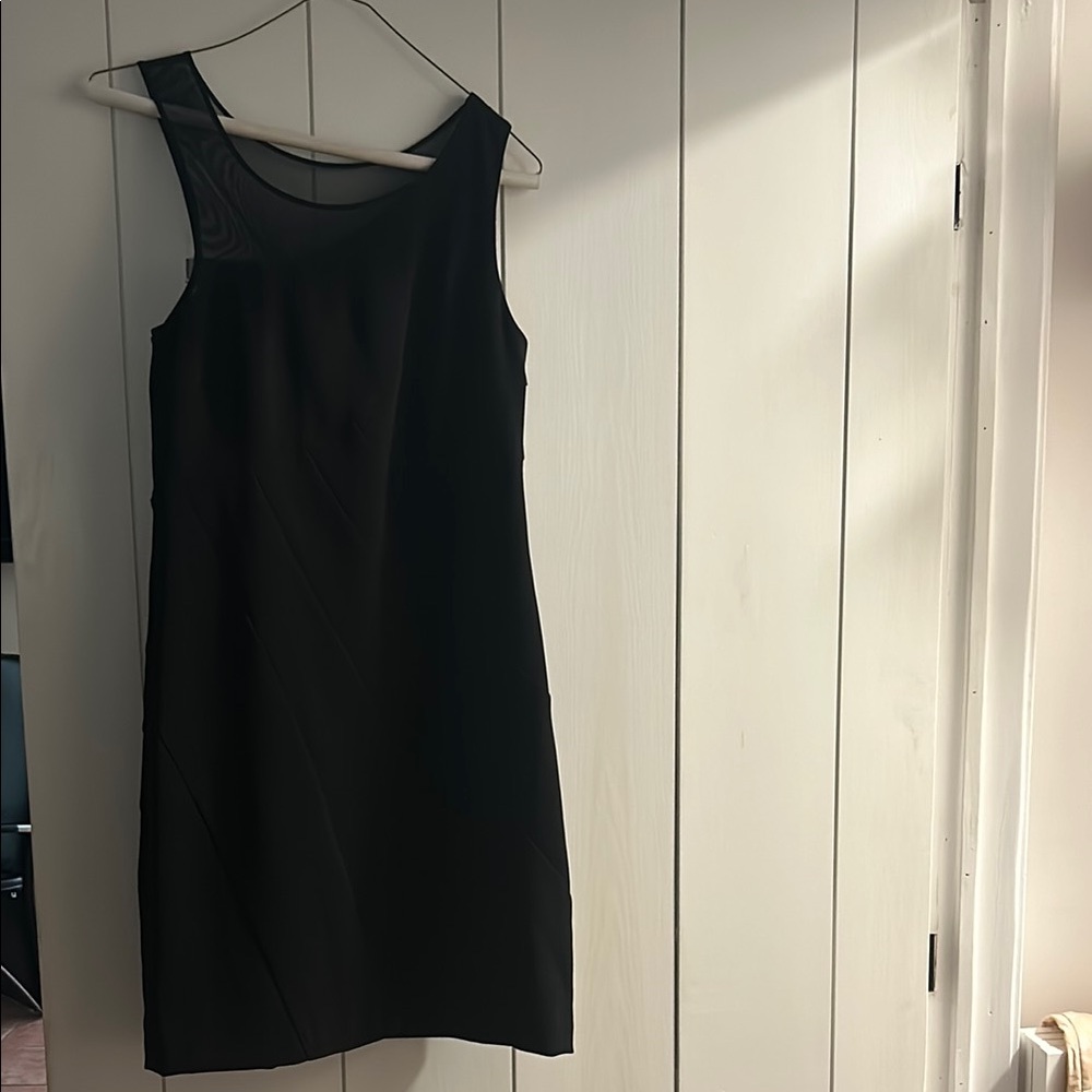 Black Asymmetrical Scoop Neck Sheath Dress 1 time used